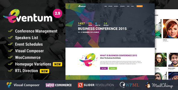 Download Free Eventum v2.9 – Conference & Event WordPress Theme