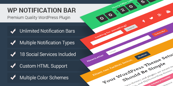 Download Free WP Notification Bar Pro v1.1.22 – Premium Notification Plugin